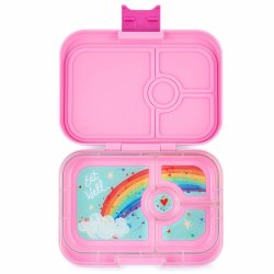 Yumbox Panino madkasse 4-sektioner - Power pink - Regnbue 