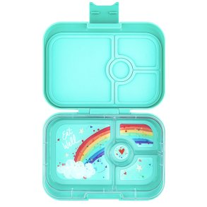 Yumbox Panino madkasse 4-sektioner - Miama Aqua - Regnbue 