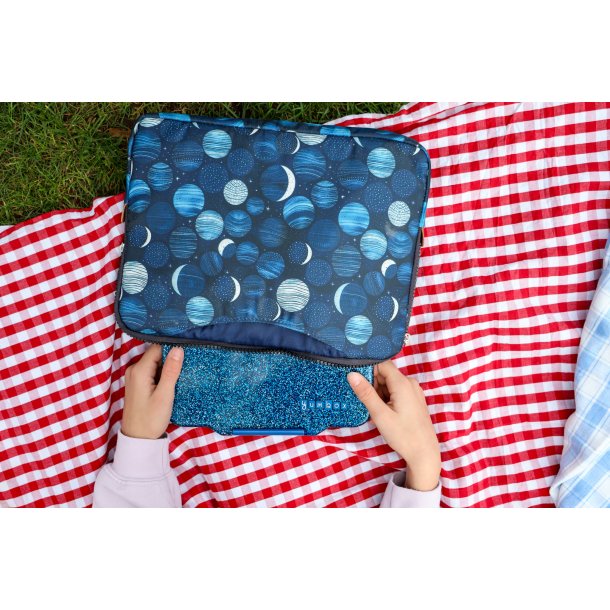 Yumbox Prt - 4 Rum - Rustfrit stl - Twilight Blue Glitter