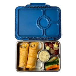 Yumbox Prt - 4 Rum - Rustfrit stl - Twilight Blue Glitter