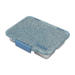 Yumbox Pr�t - 4 Rum - Rustfrit st�l - Paris Blauw Glitter
