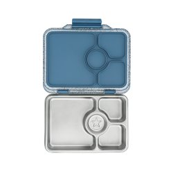 Yumbox Pr�t - 4 Rum - Rustfrit st�l - Paris Blauw Glitter