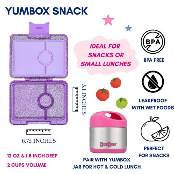 Yumbox Snack - 3 rum - Lilla Glimmer