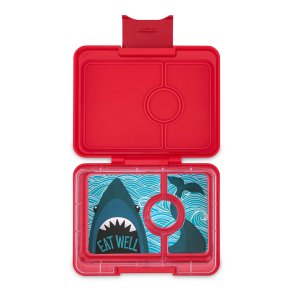 Yumbox Snack - 3 rum - R�d - Haj