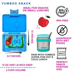 Yumbox Snack - 3 rum surf bl�/ Dinosaur 