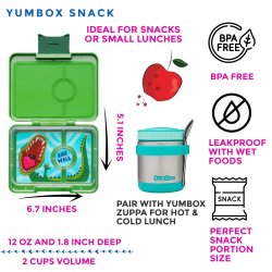 Yumbox Snack - 3 rum grn/dinosaur 