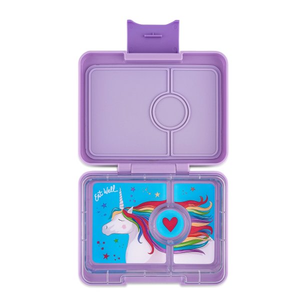 Yumbox Snack - 3 rum - Lavendel Lilla - Magisk Enhj�rning