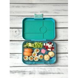 Yumbox Tapas Bento Madkasse - 5 rum Tyrkis Jungle 