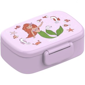 Bearfoot Madkasse med bestik - Lyserd havfrue 