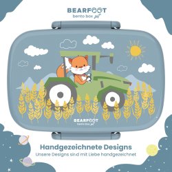 Bearfoot Madkasse med bestik - Bl Traktor 
