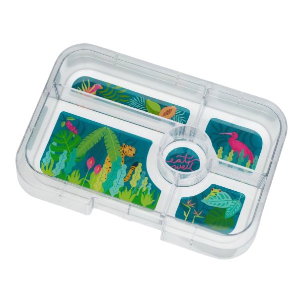 Yumbox Tapas Bento Madkasse - 5 rum Tyrkis Jungle 