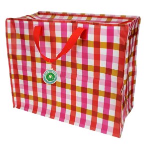 Rex London - Jumbo opbevaringspose - lyser�d gingham