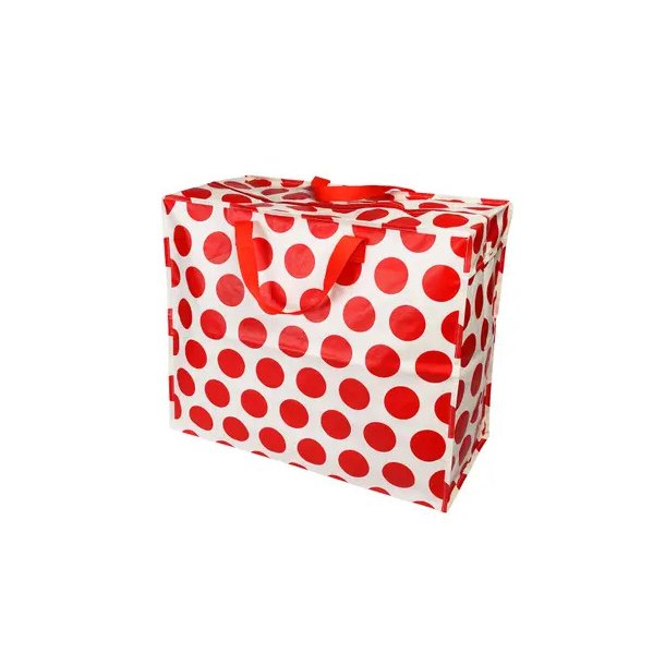 Rex London - Jumbo opbevaringspose - R�d p� hvid Spotlight