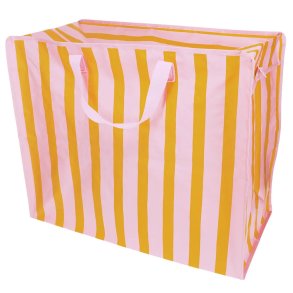 Rex London - Jumbo opbevaringspose - Lyser�de med gule striber 