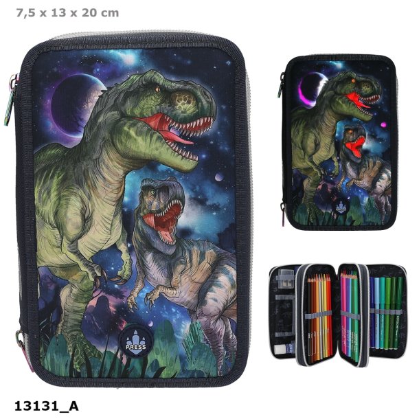 Dino World Trippel Penalhus m/ LED GALAXY