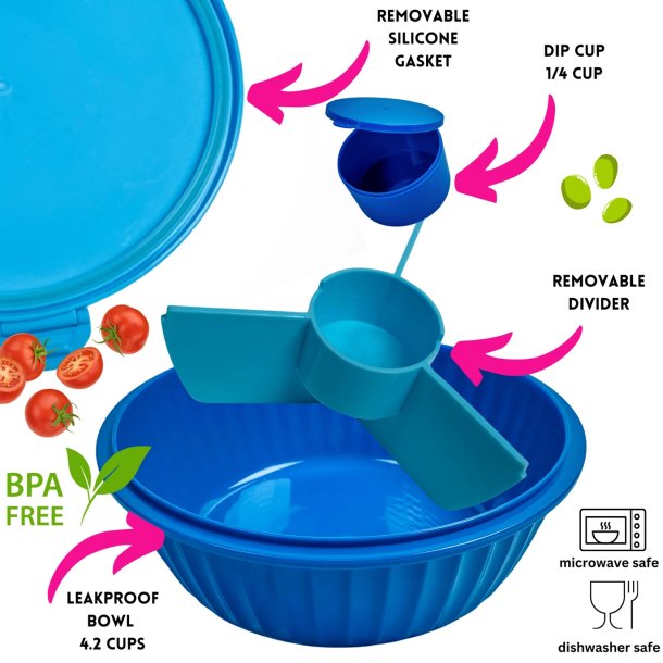 Yumbox Poke Bowl - Hawaii Blue - 4 Rum 