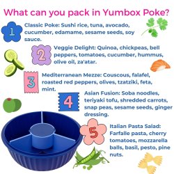 Yumbox Poke Bowl - Hawaii Blue - 4 Rum 