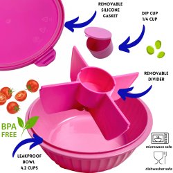Yumbox Poke Bowl - Guava Pink - 5 Rum 