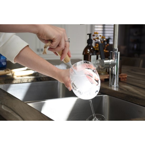 Bambus flaskebrste med strop 