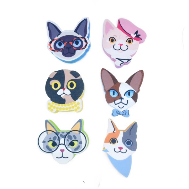 Melii Formede Opvaskesvampe 6 stk. - Katte