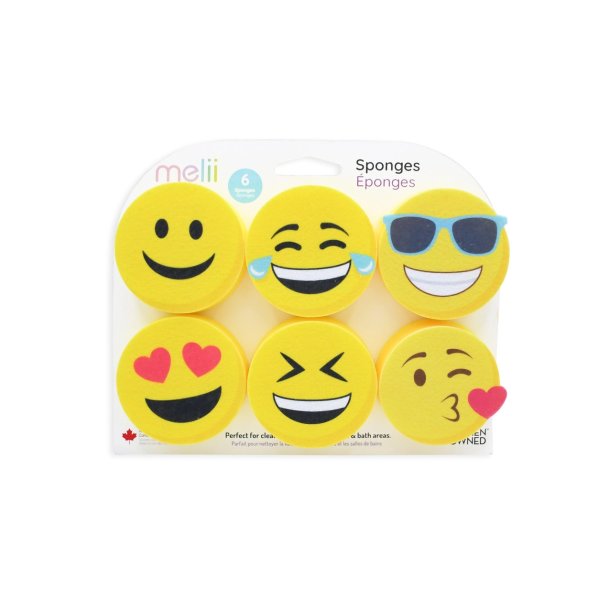 Melii Formede Opvaskesvampe 6 stk. - Smiley 