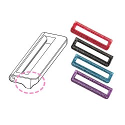 LEKKABOX - Reservedel - Clip til Glamour Version 1 + Glamour Mini - Lilla Glimmer