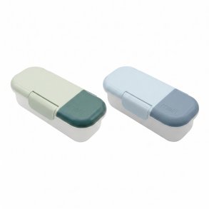 Melii Snack og dip beholder - 2 pak. - Sage & Slate & Ice Ice Baby