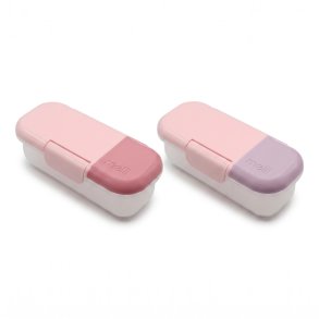 Melii Snack og dip beholder - 2 pak. - Blush Berry & Blush Wisteria