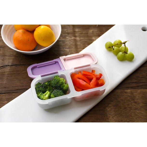 Melii Snack box - 2 rum - Pink og lilla 