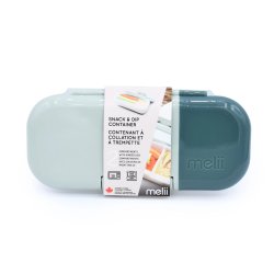Melii Snack og dip beholder - 2 pak. - Sage &amp; Slate &amp; Ice Ice Baby