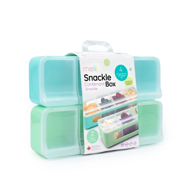 Melii Snack box 4 rum - 2 Stk. - Grn/Bl 