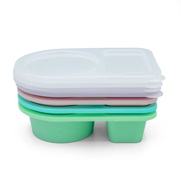 Melii Meal Prep - Snack box 4 stk. - Pink &amp; Bl�