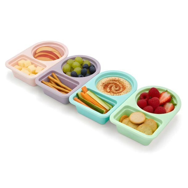 Melii Meal Prep - Snack box 4 stk. - Pink &amp; Bl�