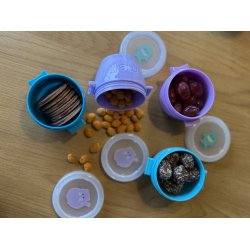 Melii Snap &amp; Co Cups/Pods - Kat print - Lilla - 118 ml (4 stk)