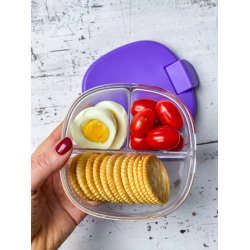 Yumbox Snack Skl - 3 rum - Diset Lilla
