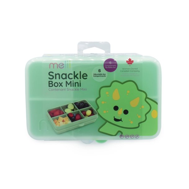Melii Snack Box - Mini - Grn dino  - 6 Rum