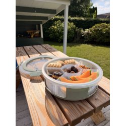 Melii Rund Snackle Platter Box - Salvie