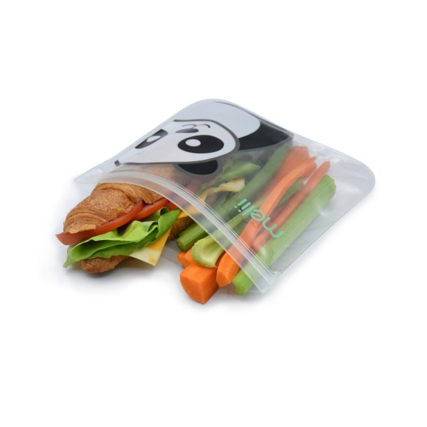 Melii Genanvendelige Snackposer - 4 stk - Panda og Bjrn 