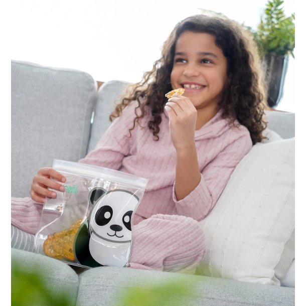 Melii Genanvendelige Snackposer - 4 stk - Panda og Bjrn 