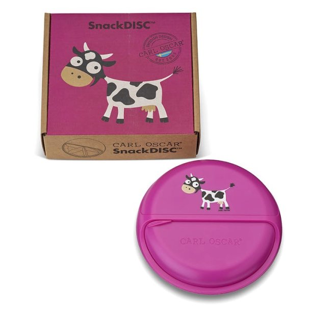 Carl Oscar - Snack Disc 15 cm. - Pink med ko 