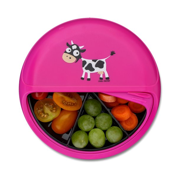 Carl Oscar - Snack Disc 15 cm. - Pink med ko 