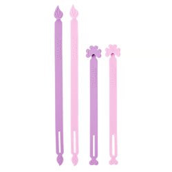 LEKKABOX Silikone wrap bnd - 4 stk. Lavendel