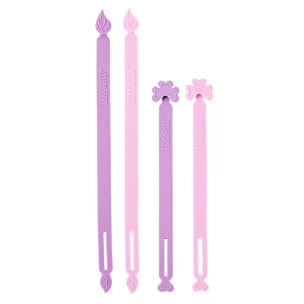 LEKKABOX Silikone wrap bnd - 4 stk. Lavendel