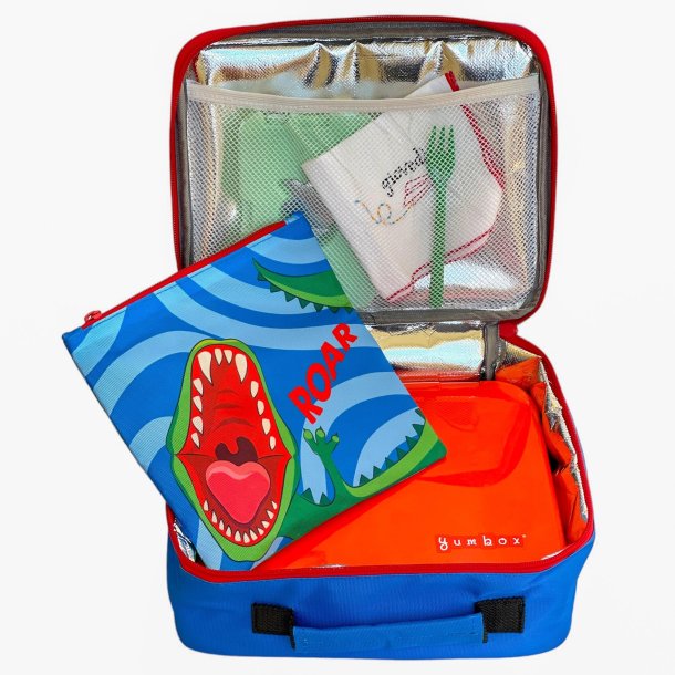 Yumbox Genanvendelig Snackpose - 2 stk. - Dino &amp; Navy