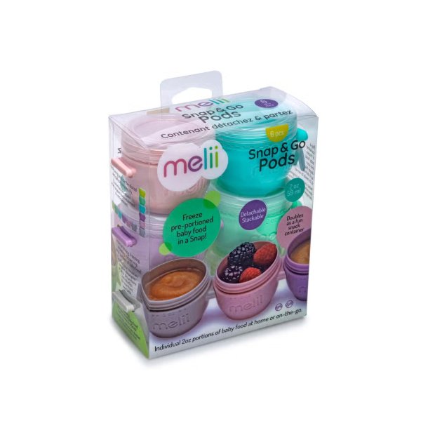 Melii Snap &amp; Co Cups/Pods - 59 ml - Farver (6 stk.)