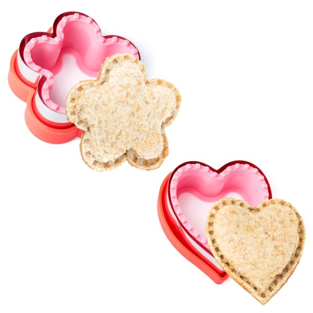 LEKKABOX sandwichudstikkerst - Hjerte/Blomst