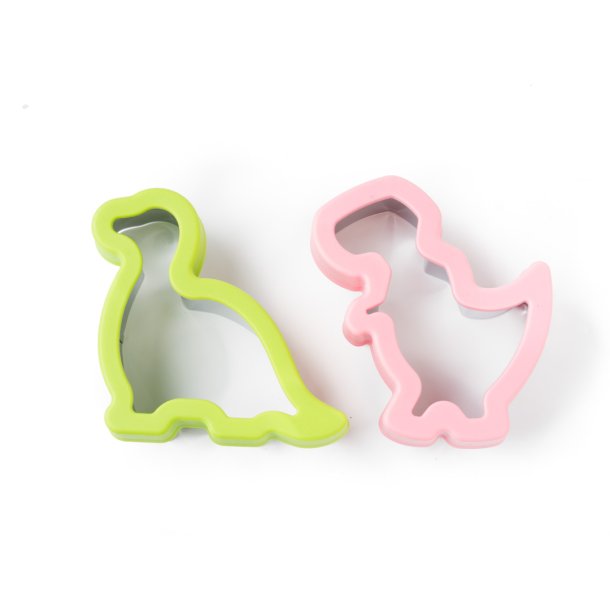 LEKKABOX Udstikkerst - Dinosaur - 2 stk. Grn/Lyserd
