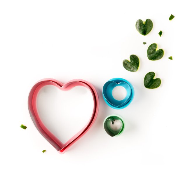 LEKKABOX udstikkerst - Hjerter - 3 stk.