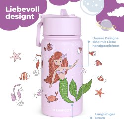 Bearfoot Termo Drikkedunk - Lyserd havfrue - 400 ml 