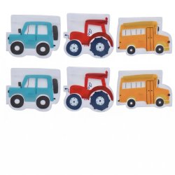 Melii Genanvendelige Snackposer - 6 stk - K�ret�jer 